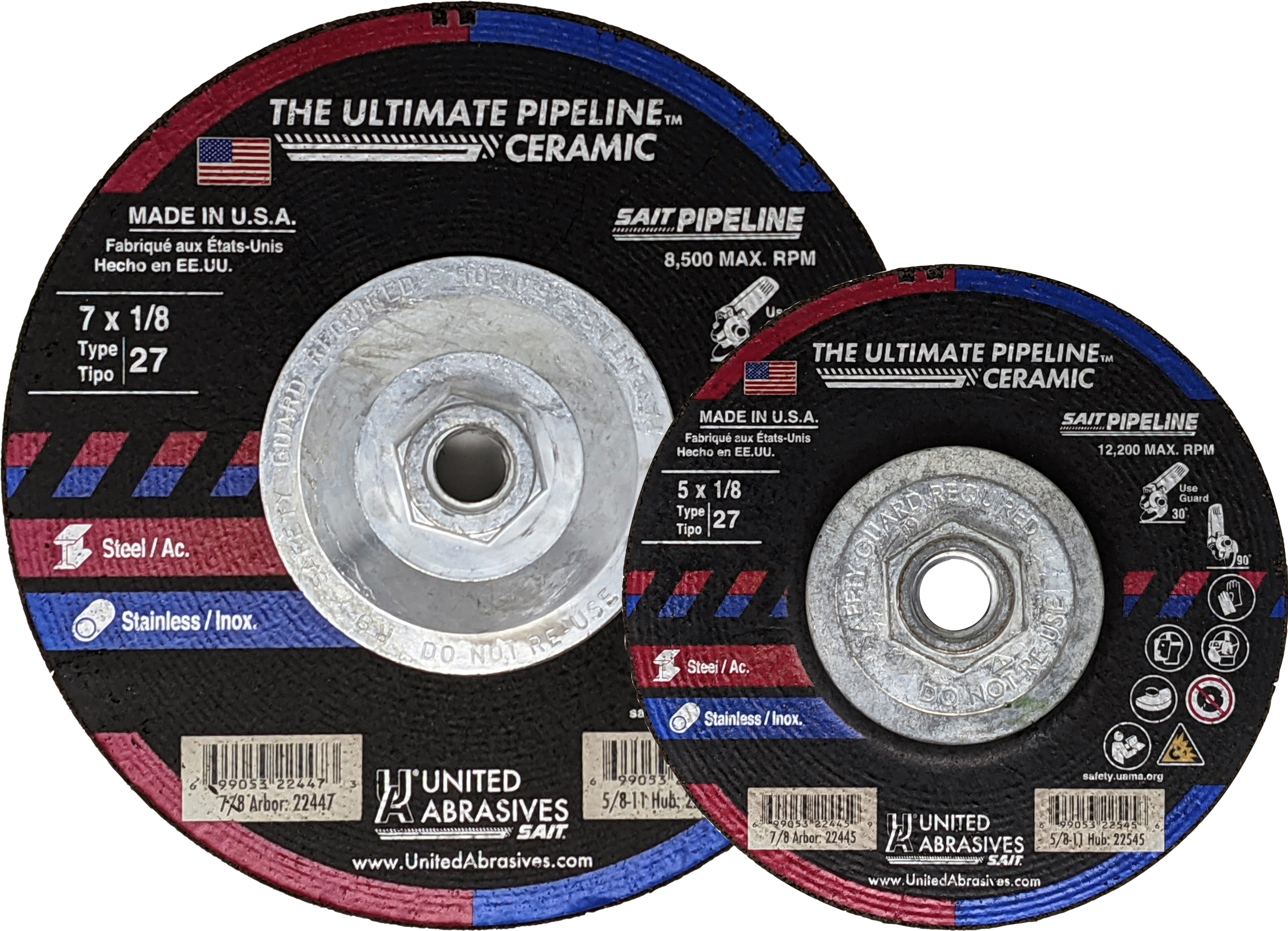 DT 4-1/2x1/8x7/8 ULT PIPE CER - Grinding Wheels
